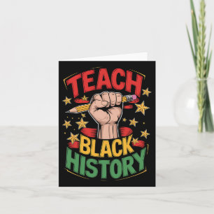 Tarjeta Maestra de Historia Negra Camisa Historia Negra Me