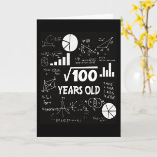 Tarjeta Maestra de matemáticas de cumpleaños de 10 años