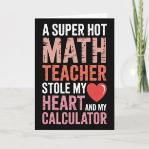 Tarjeta Maestra de Matemáticas Día de San Valentín Ecuació