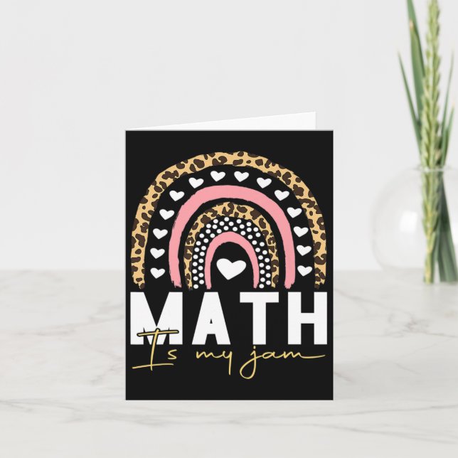 Tarjeta Maestra de matemáticas - Las matemáticas son mi me (Anverso)