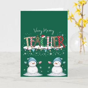 Tarjeta Maestra de Navidad de Feliz
