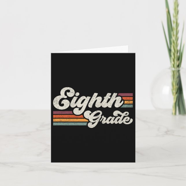 Tarjeta Maestra De Octavo Grado De Vuelta A La Escuela (Anverso)