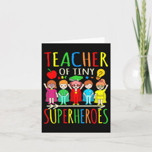 Tarjeta Maestra De Pequeños Superhéroes Primer Día Pasa A
