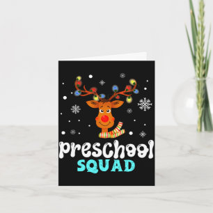 Tarjeta Maestra de preescolar navidad equipo de preescolar