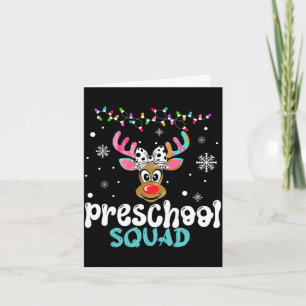 Tarjeta Maestra de preescolar navidad equipo de preescolar