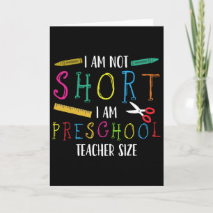Tarjeta Maestra de Preescolar Profesora de Pre-k Breve