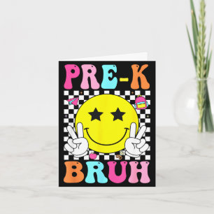 Tarjeta Maestra de prek bruh niños sonrisa retro vuelta a