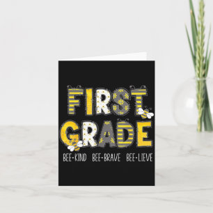 Tarjeta Maestra de primer grado Groovy Bee Kind 1er Escuad