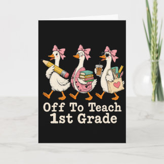 Tarjeta Maestra de Primer Grado Lista para Enseñar 1er Gra