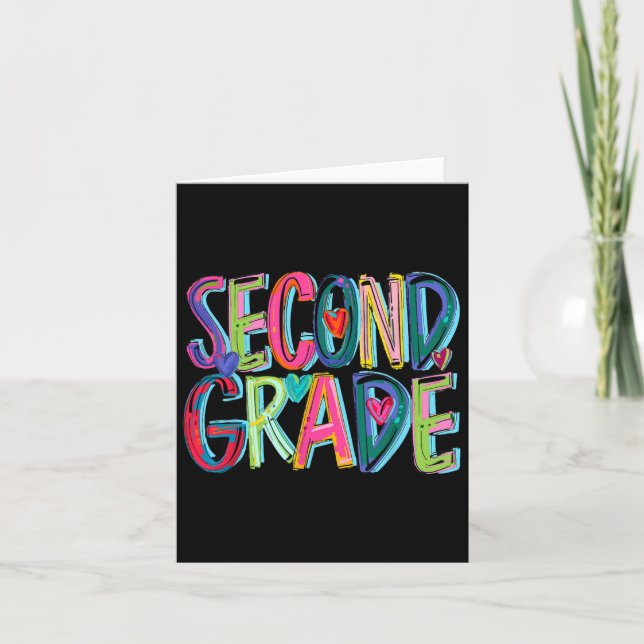Tarjeta Maestra De Segundo Grado Primer Día De Segundo Gra (Anverso)