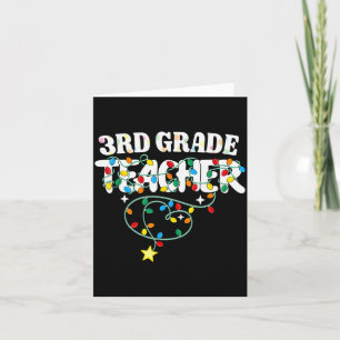 Tarjeta Maestra de Tercer Grado Luces de Navidad Tercer Gr