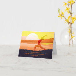 Tarjeta Maestra de Yoga Saludo Sun Media Moon Pose Citas