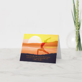 Tarjeta Maestra de Yoga Saludo Sun Media Moon Pose Citas