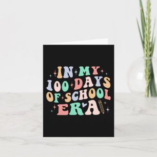 Tarjeta Maestra Del Día De La Escuela En Mis 100 Días Esco