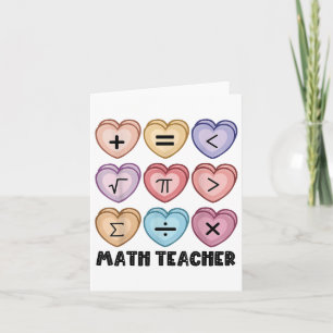 Tarjeta Maestra Día de San Valentín de Candy Math Mathemat