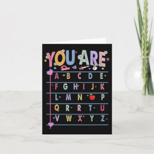 Tarjeta Maestra Eres Cartas Alfabeto Aprender Abcs De Vuel