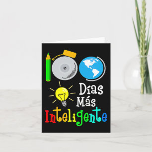 Tarjeta Maestra española 100 días más inteligente 100 días