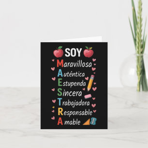 Tarjeta Maestra Española Maestra Bilingüe Maestra