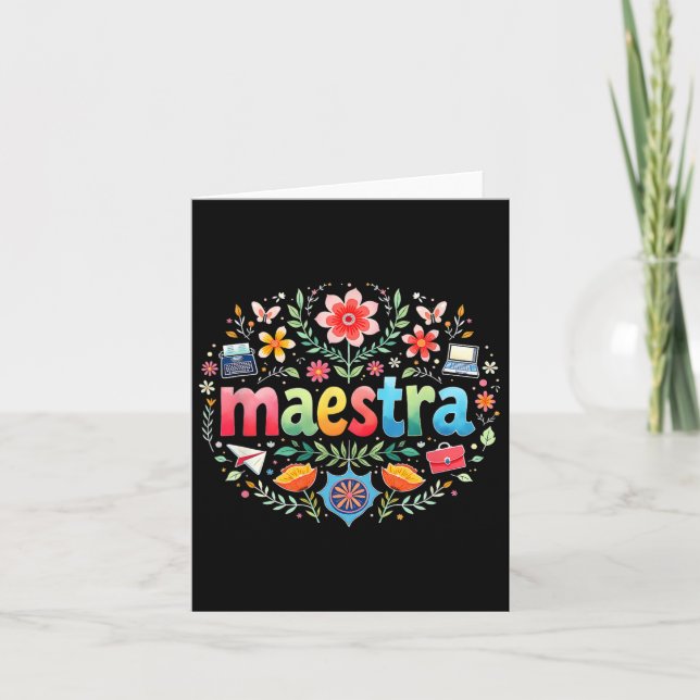 Tarjeta Maestra Española Maestra Mexicana Maestra Cin Méxi (Anverso)