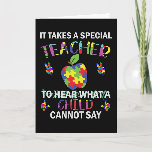 Tarjeta Maestra especial sobre autismo y sensibilización (Anverso)