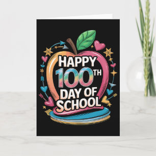 Tarjeta Maestra Feliz 100º Día de la Escuela Marco de Manz