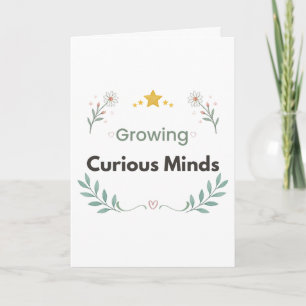 Tarjeta Maestra Floral Mentes Curiosas Crecientes