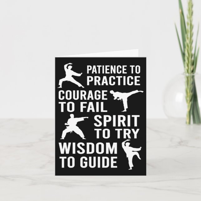 Tarjeta Maestra Karate Formación Estudiantil Práctica Kara (Anverso)