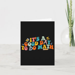 Tarjeta Maestra matemática es un buen día para hacer math 
