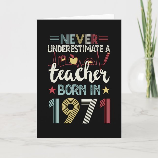 Tarjeta Maestra nacida en 1971 50º Nacimiento de la Enseña (Anverso)