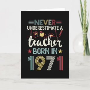 Tarjeta Maestra nacida en 1971 50º Nacimiento de la Enseña