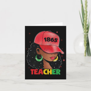 Tarjeta Maestra negra Afro Melanin Mon de historia negra