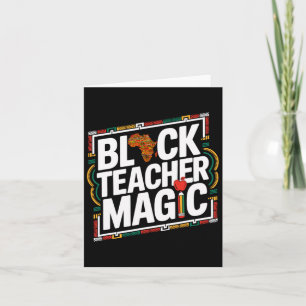 Tarjeta Maestra negra magia Afro Mes de Historia Negra Muj