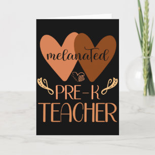 Tarjeta Maestra Pre K Negra Preescolar Mujeres Historia Ne