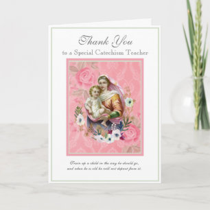 Tarjeta Maestra religiosa de CCD Virgen María Sacerdote Mo