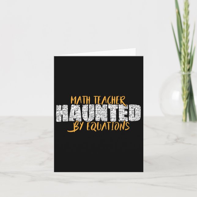 Tarjeta Maestra Scary Math Lover Matemáticas Halloween (Anverso)