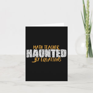 Tarjeta Maestra Scary Math Lover Matemáticas Halloween