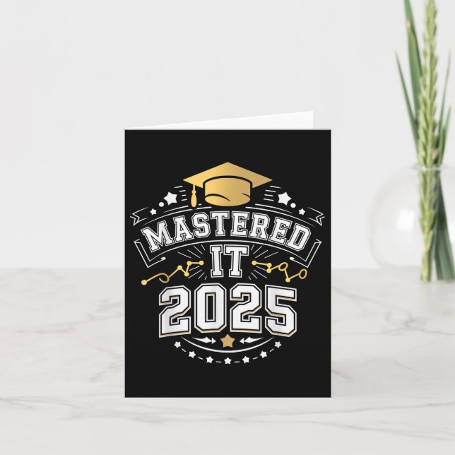 Tarjeta Maestría En El Gif De Graduación De Máster En 2025 (Anverso)