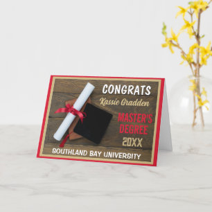 Tarjeta ¡Maestría! Felicidades Graduado PERSONALIZADO