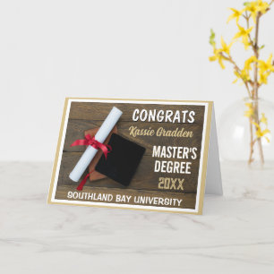 Tarjeta ¡Maestría! Felicidades Graduado PERSONALIZADO
