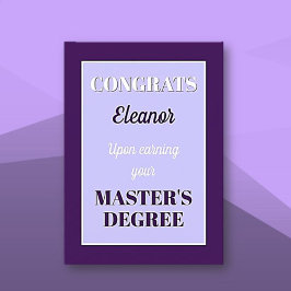 Tarjeta ¡Maestría! Graduación personalizada