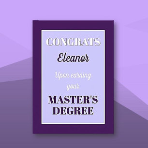 Tarjeta ¡Maestría! Graduación personalizada