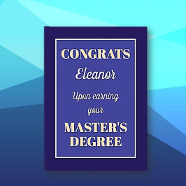 Tarjeta ¡Maestría! Graduación personalizada