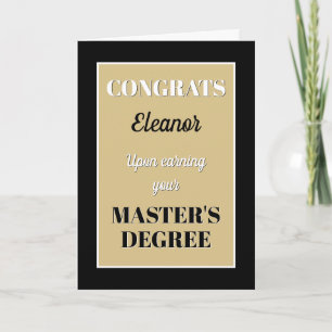 Tarjeta ¡Maestría! Graduación personalizada