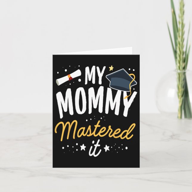 Tarjeta Maestría Graduación Tee My Mami dominó Cl de (Anverso)