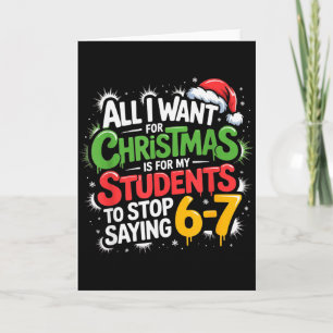 Tarjeta Maestro 6-7 Seis Siete Quiero Que Mis Alumnos Deje
