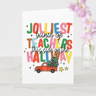 Tarjeta Maestro Alegre de Navidad