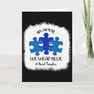 Tarjeta Maestro Ávido Maestro Conciencia del Autismo En Ab