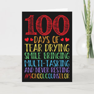 Tarjeta Maestro Consejero Escolar - 100 Días De Llorar