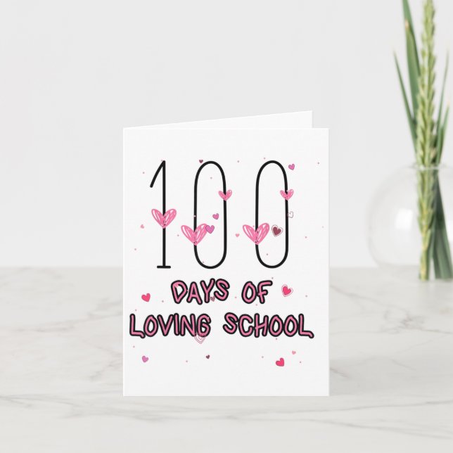 Tarjeta Maestro Corazón Feliz San Valentín Lindo 100 Días  (Anverso)