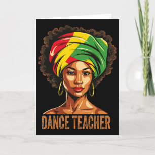 Tarjeta Maestro de baile afro afroamericano historia negra